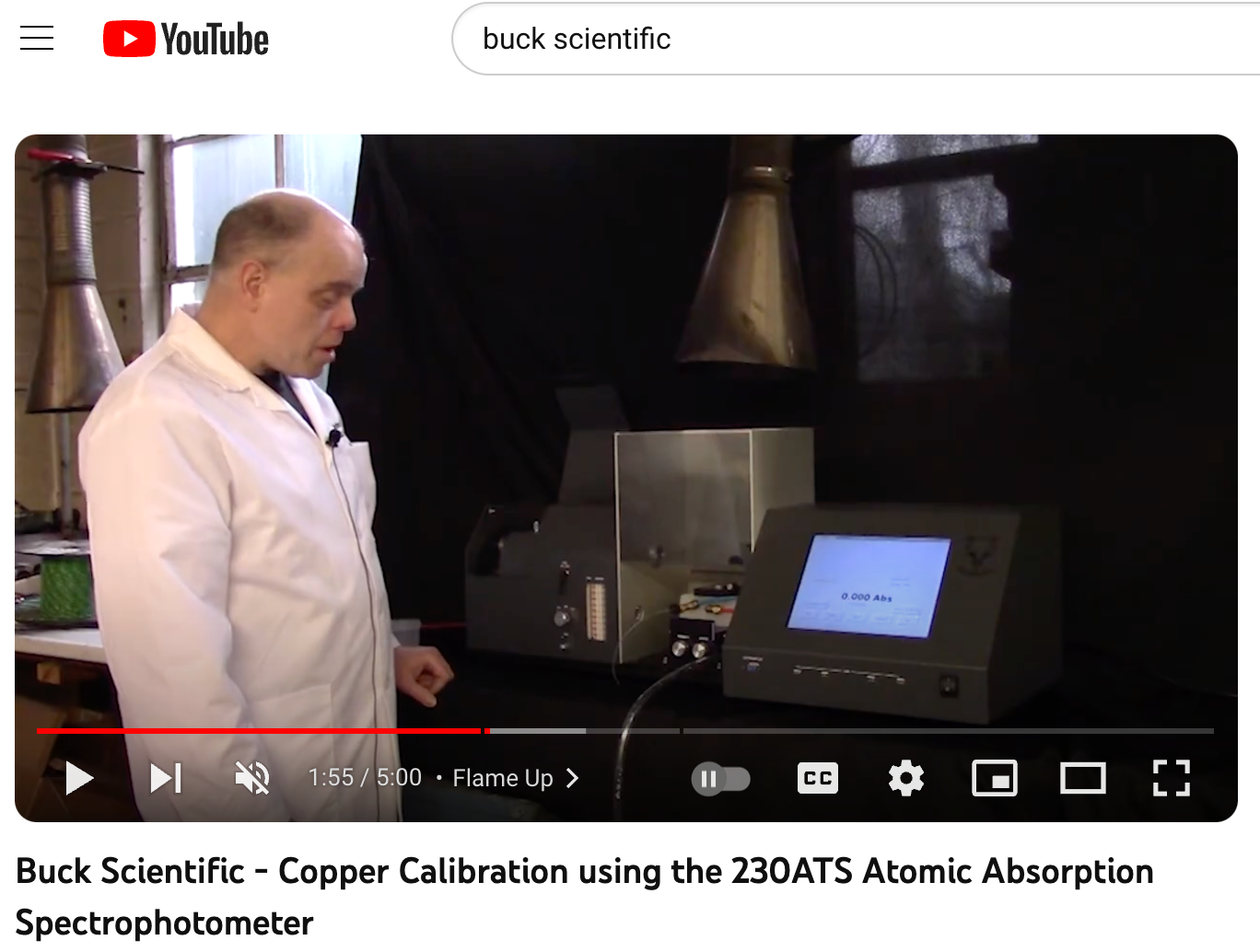 Copper Calibration using the 230ATS Atomic Absorption Spectrophotometer